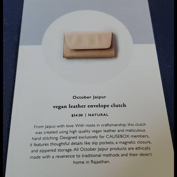 Vegan leather envelope clutch - Picture 2 of 2